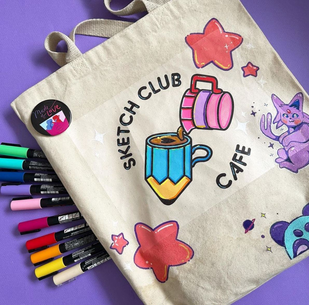 Bags of Style: Personalize with Posca Paint Pens!