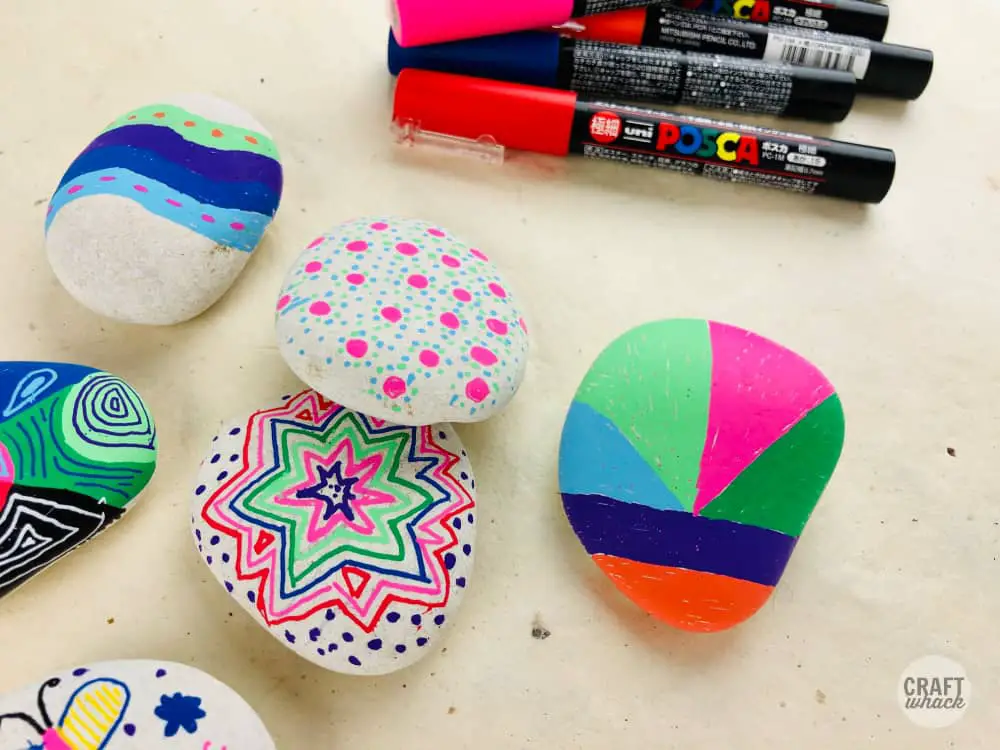 Posca Paint Pens on Stone