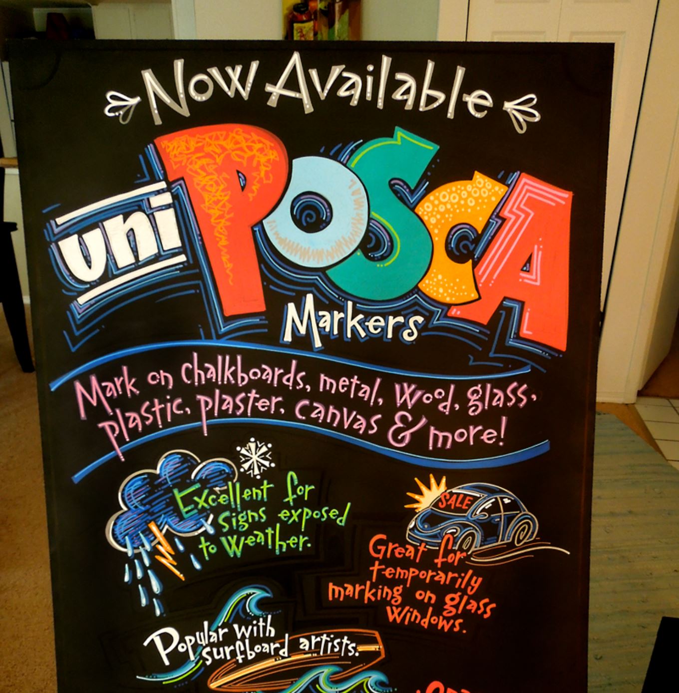 Color Your World: Unleashing Your Creativity with Posca Paint Pens on Chalkboard Surfaces